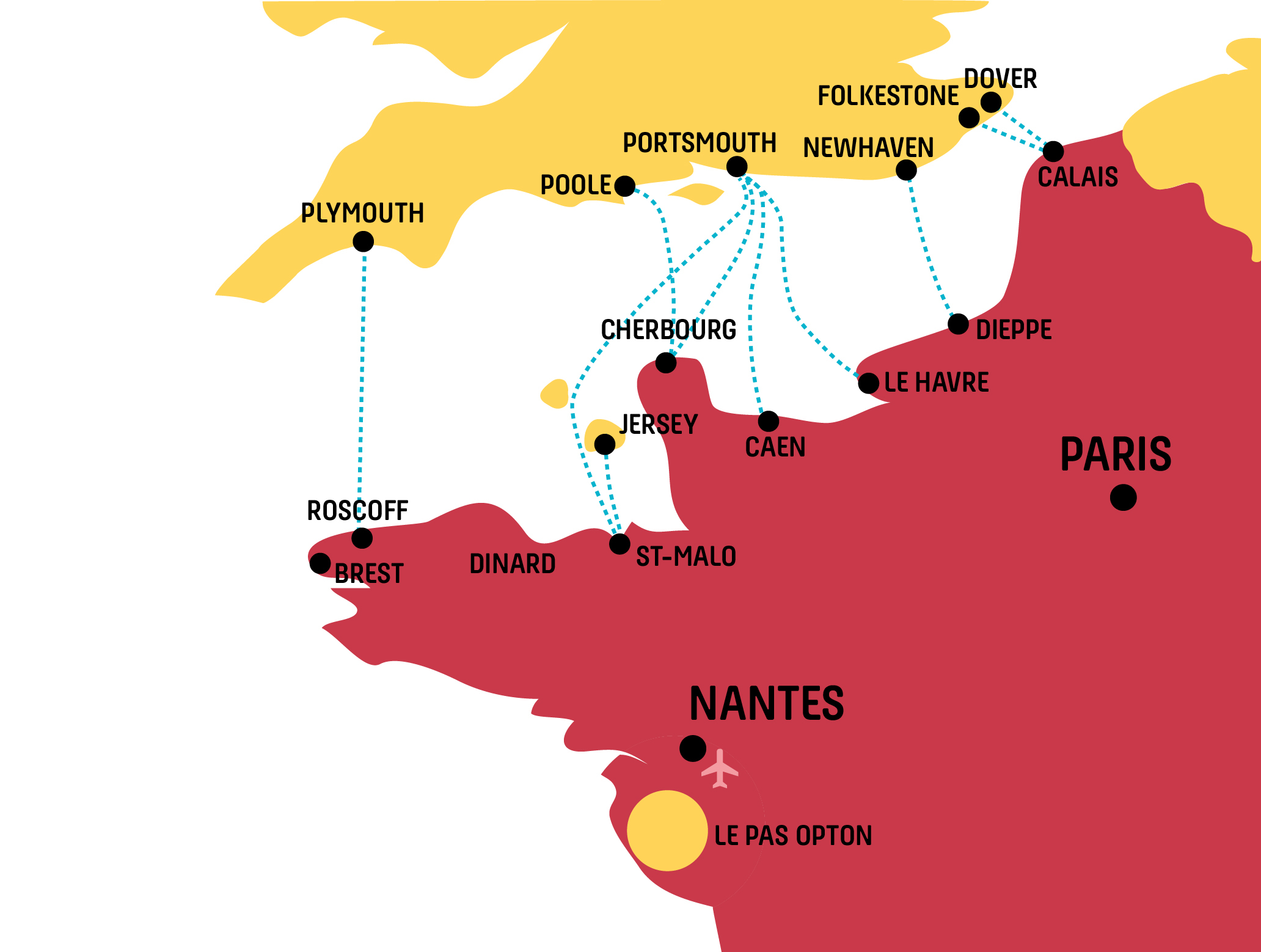 Ferry route map 2026