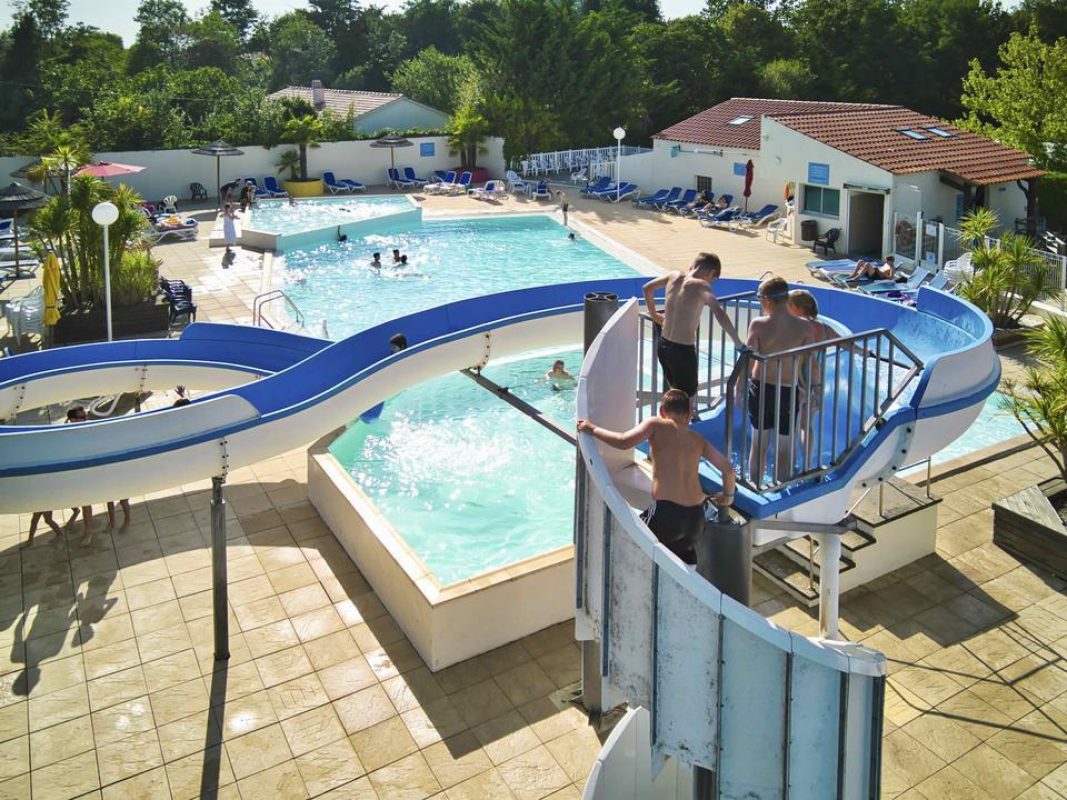Young people on slide