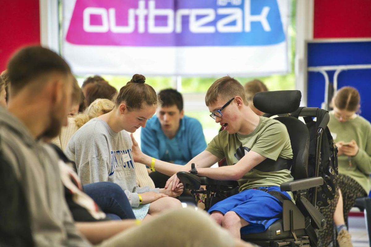 Young people praying