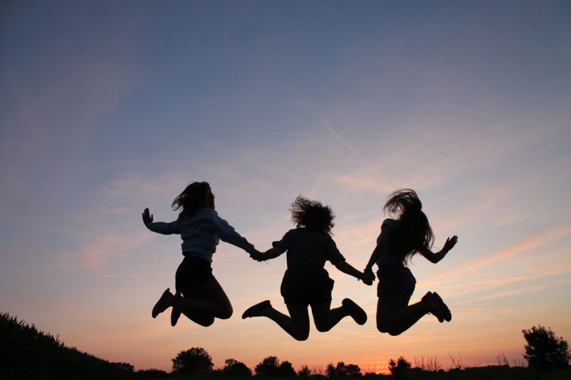 Silhouette triple trampoline